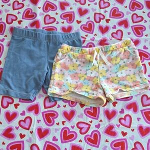 Carter's Blue and Floral Kids Shorts Set